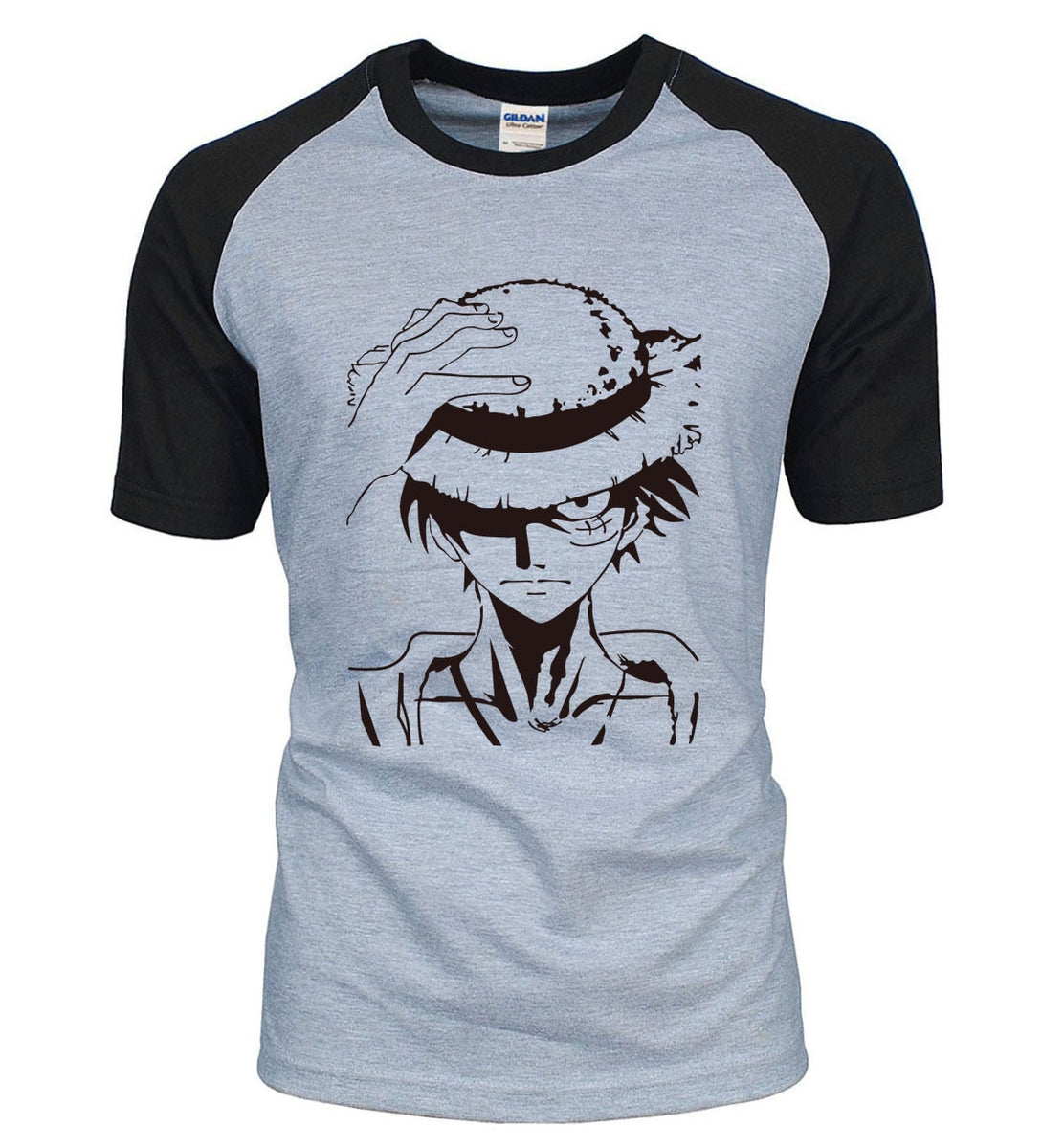 T-shirt Homme de Marque Luxe ONE PIECE Luffy imprimé tee shirt Vêtement  Masculin Gris - Cdiscount Prêt-à-Porter