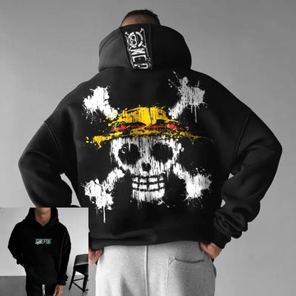 Sweat à capuche One Piece oversize