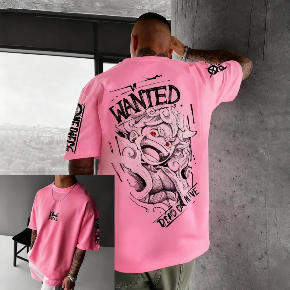 T-shirt One Piece imprimé 3D été manches