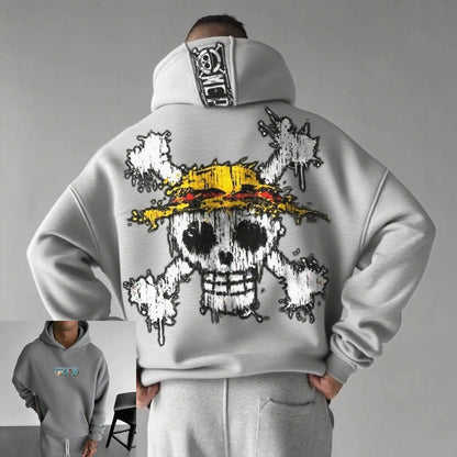 Sweat à capuche One Piece oversize