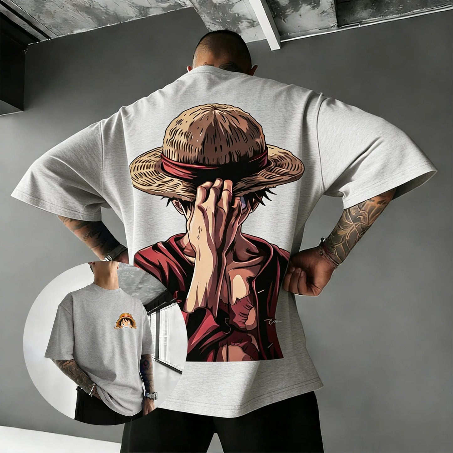 One Piece Luffy Oversized Anime T-Shirt
