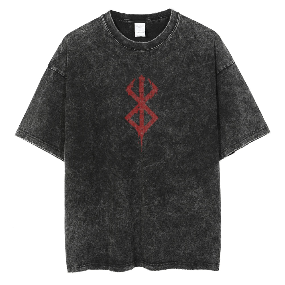 Berserk Anime Vintage Washed T-Shirt