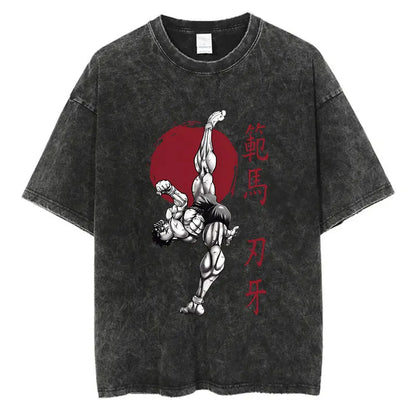 T-shirt Baki Hanma coton vintage