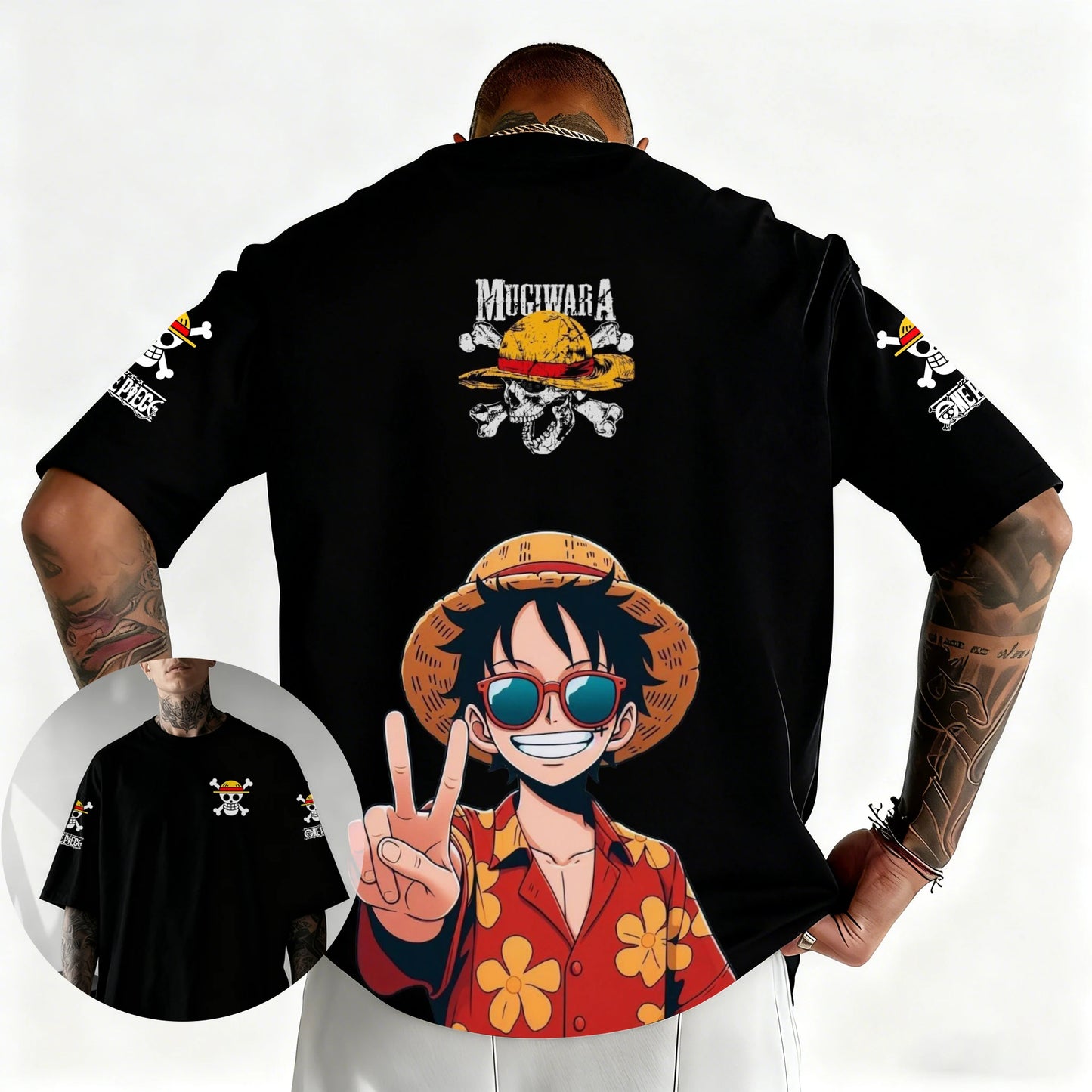 T-shirt One Piece Zoro Luffy enfant manches