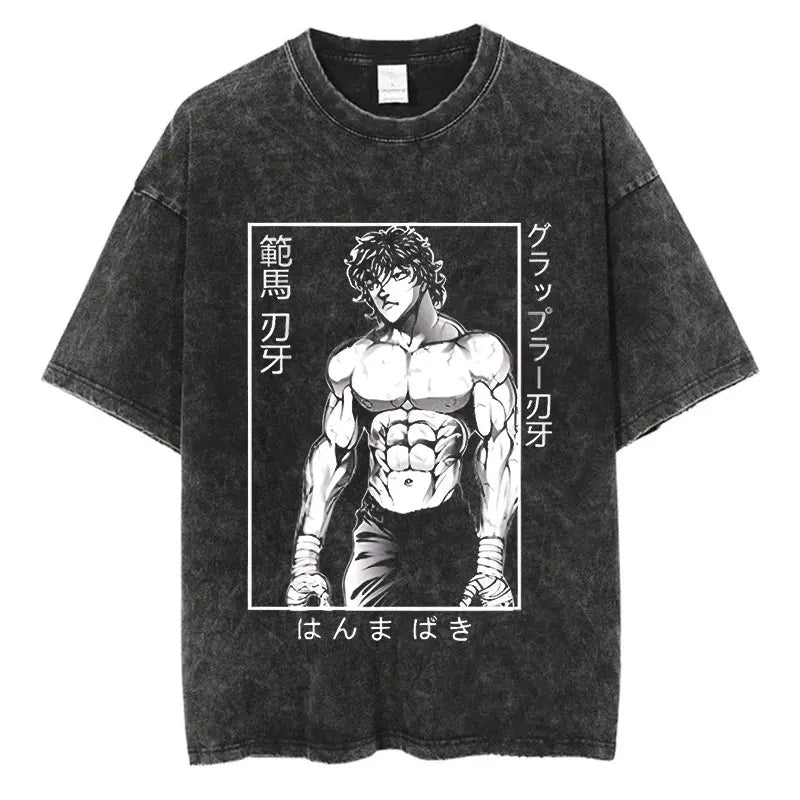 T-shirt Baki Hanma coton vintage