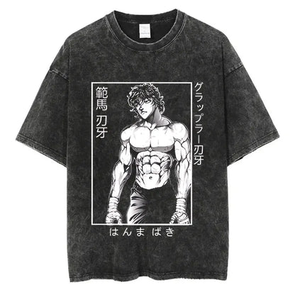 T-shirt Baki Hanma coton vintage