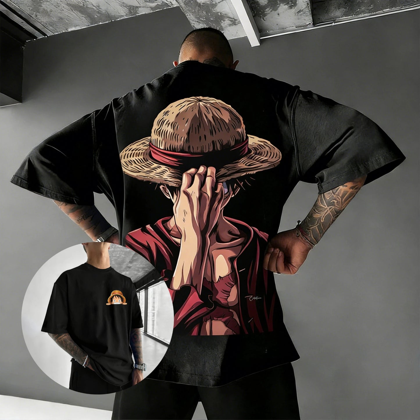 One Piece Luffy Oversized Anime T-Shirt