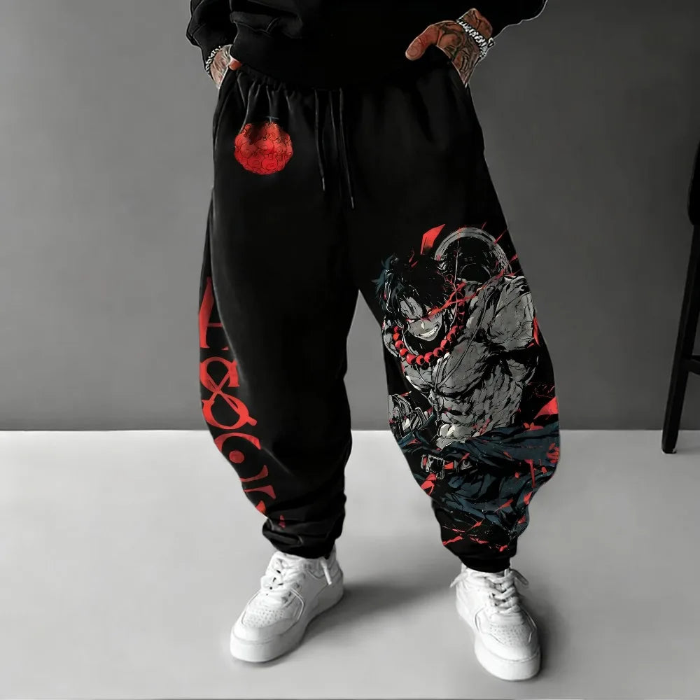 One Piece Ace Anime Sweatpants