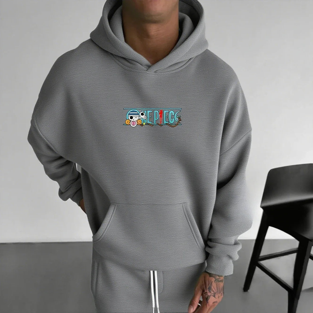 Sweat à capuche One Piece oversize