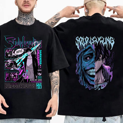 T-shirt Solo Leveling Sung Jinwoo coton