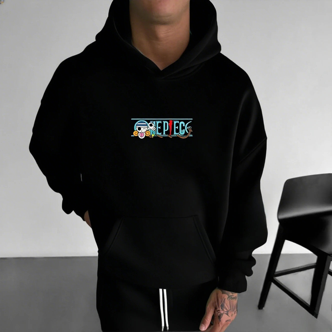 Sweat à capuche One Piece oversize