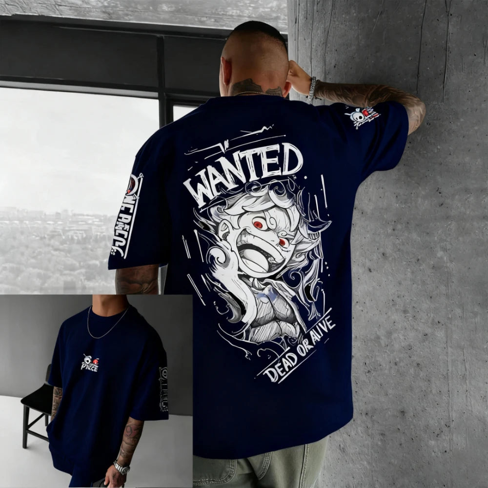 T-shirt One Piece imprimé 3D été manches
