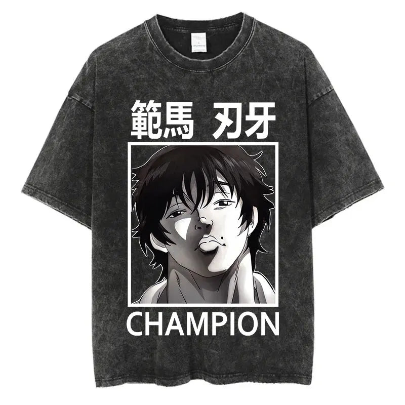 T-shirt Baki Hanma coton vintage