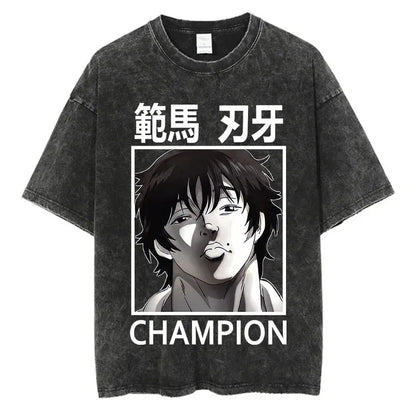 T-shirt Baki Hanma coton vintage