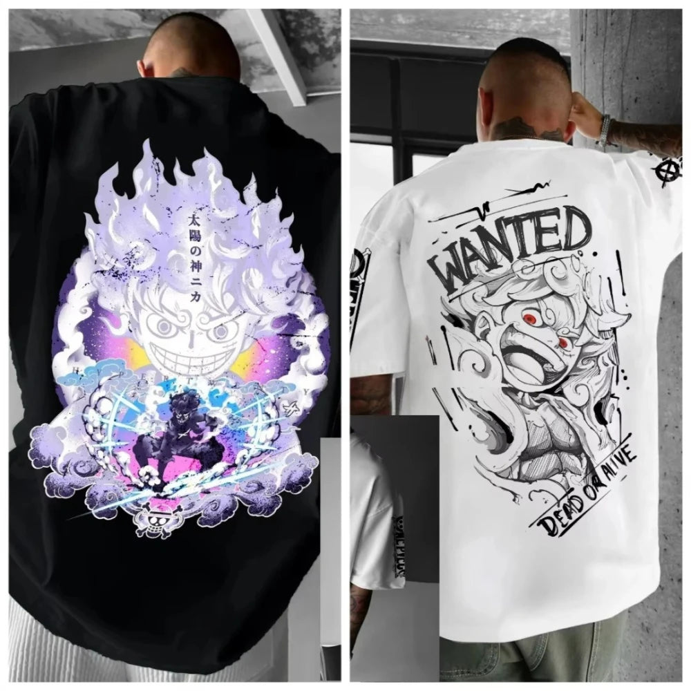 T-shirt One Piece imprimé 3D été manches