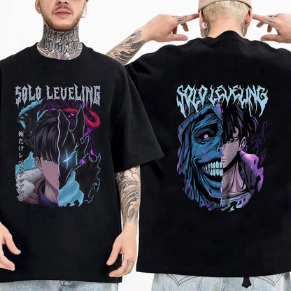 T-shirt Solo Leveling Sung Jinwoo coton