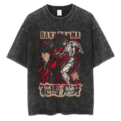T-shirt Baki Hanma coton vintage