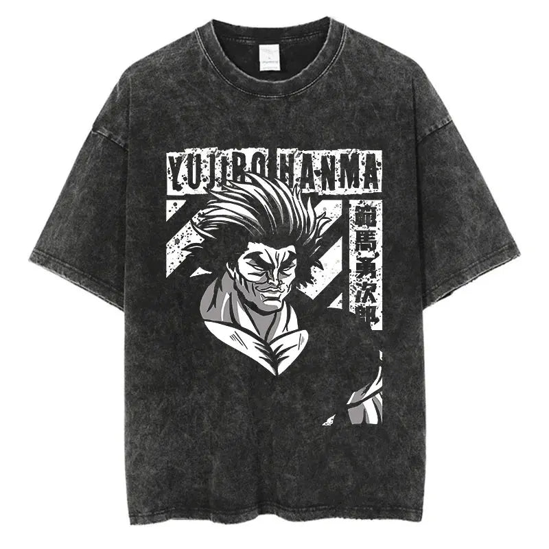 T-shirt Baki Hanma coton vintage