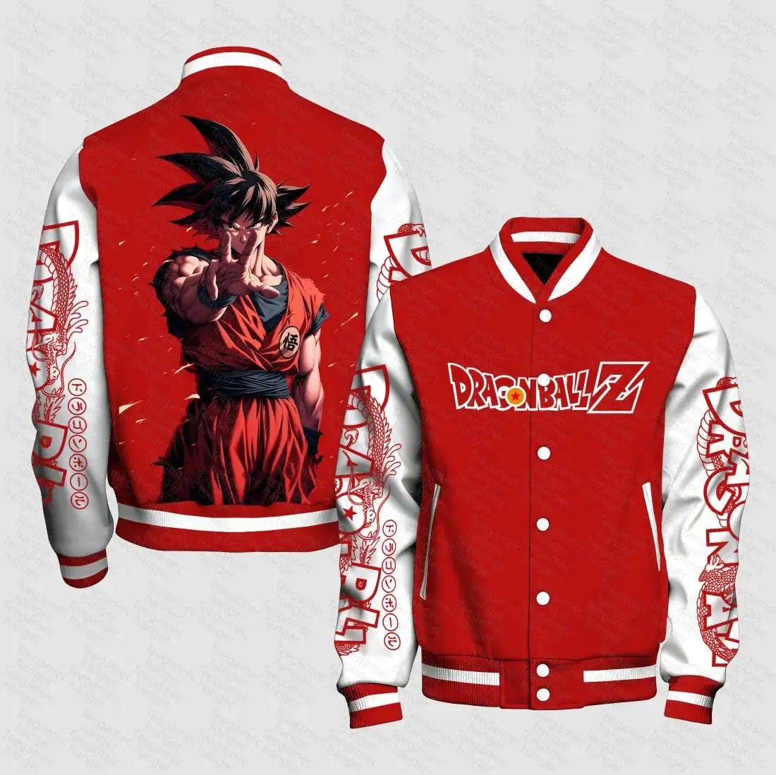 Veste Dragon Ball Z Goku varsity rouge