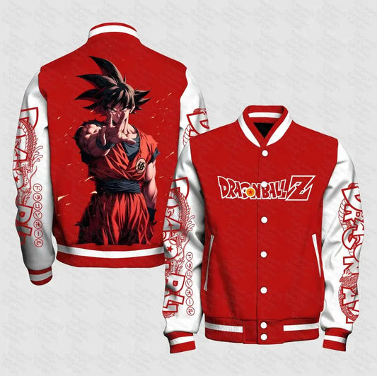 Veste Dragon Ball Z Goku varsity rouge