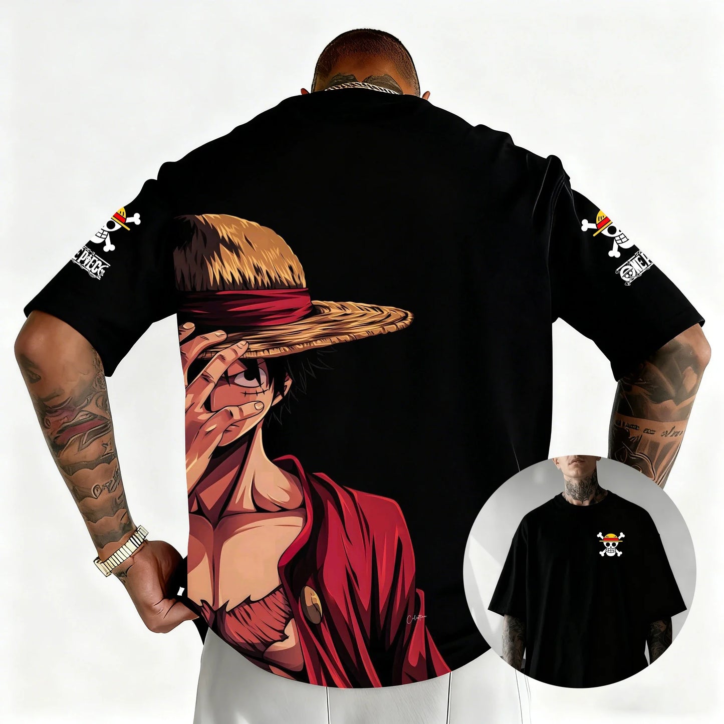 T-shirt One Piece Zoro Luffy enfant manches