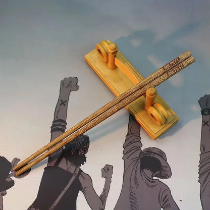 Baguettes One Piece bois réutilisables antidérapantes set