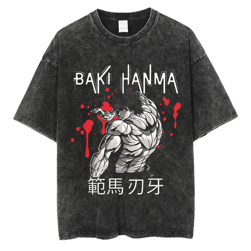 T-shirt Baki Hanma coton vintage