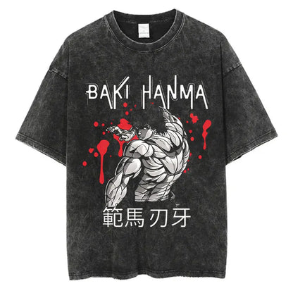 T-shirt Baki Hanma coton vintage