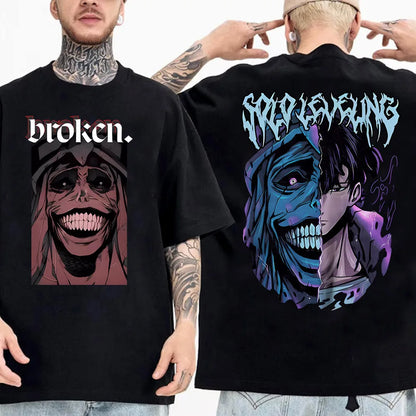 T-shirt Solo Leveling Sung Jinwoo coton
