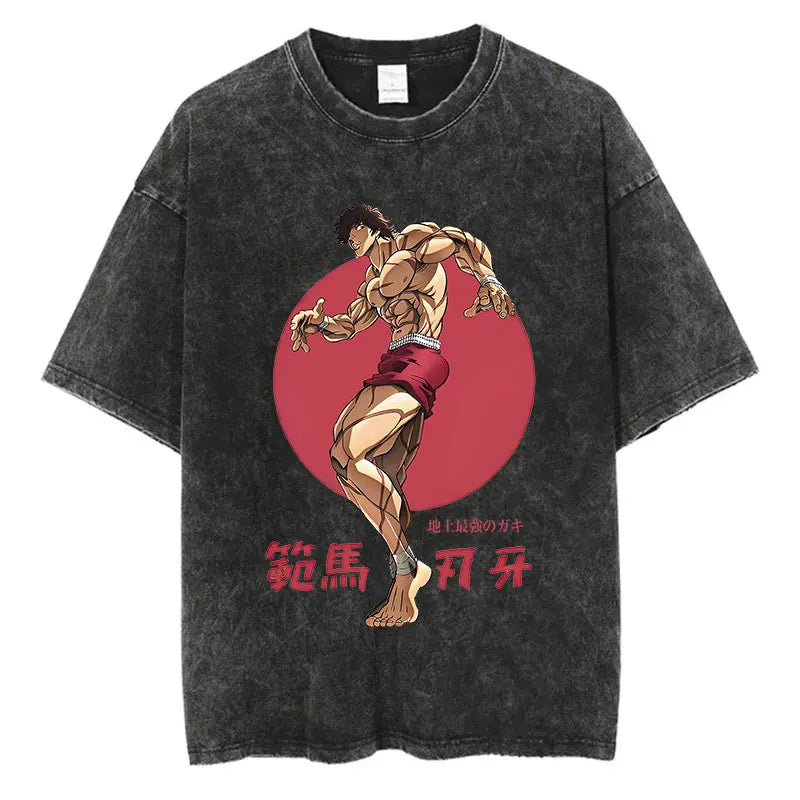 T-shirt Baki Hanma coton vintage