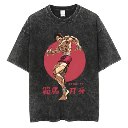 T-shirt Baki Hanma coton vintage