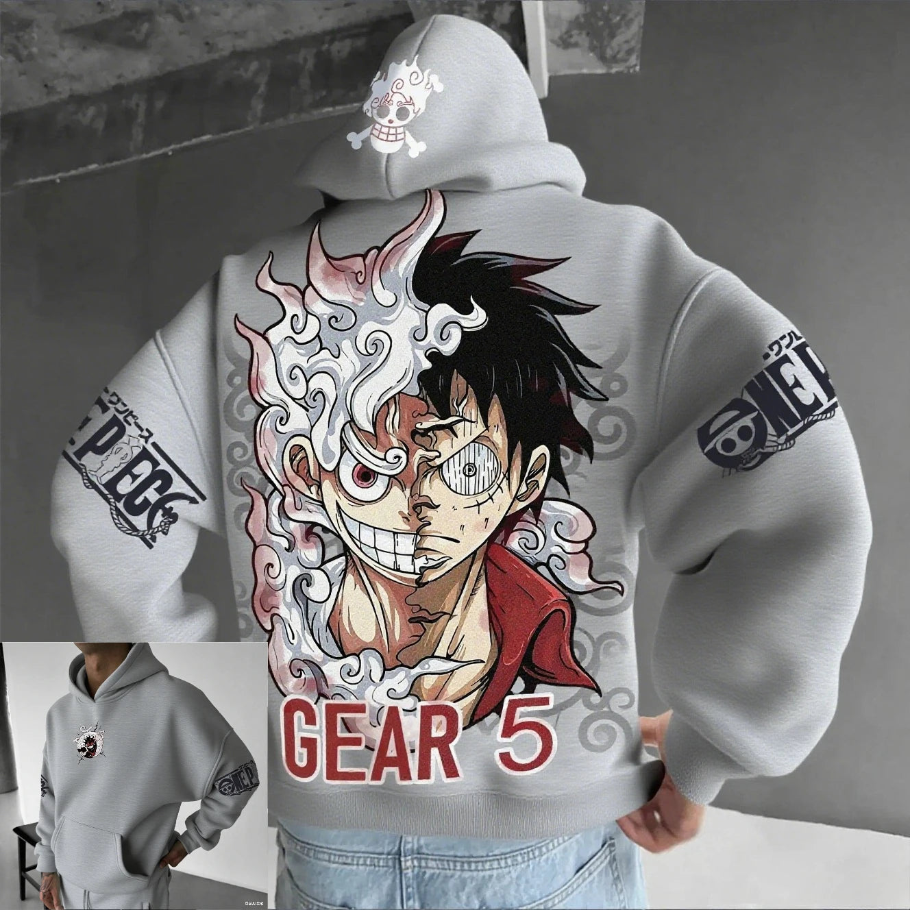 Sweat Luffy Gear 5 Nika coton