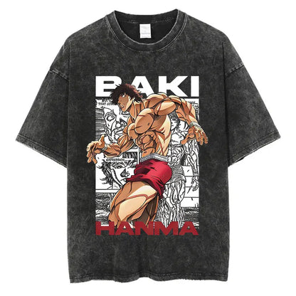 T-shirt Baki Hanma coton vintage