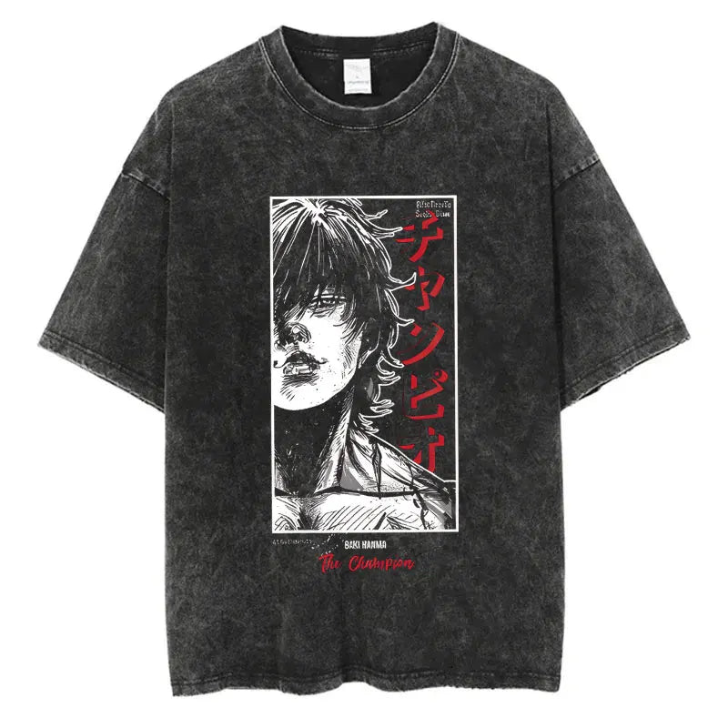 T-shirt Baki Hanma coton vintage