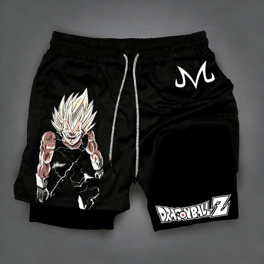 Dragon Ball Running Shorts Men Fitness Gym Training Double 2 in 1 Sports Shorts Quick Dry Workout Jogging Pants 2026 Summer Y2k