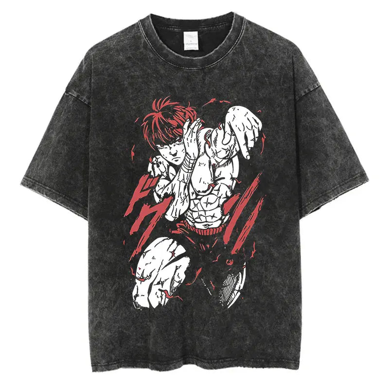 T-shirt Baki Hanma coton vintage