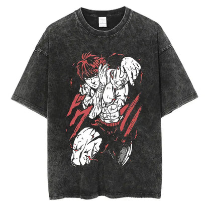 T-shirt Baki Hanma coton vintage