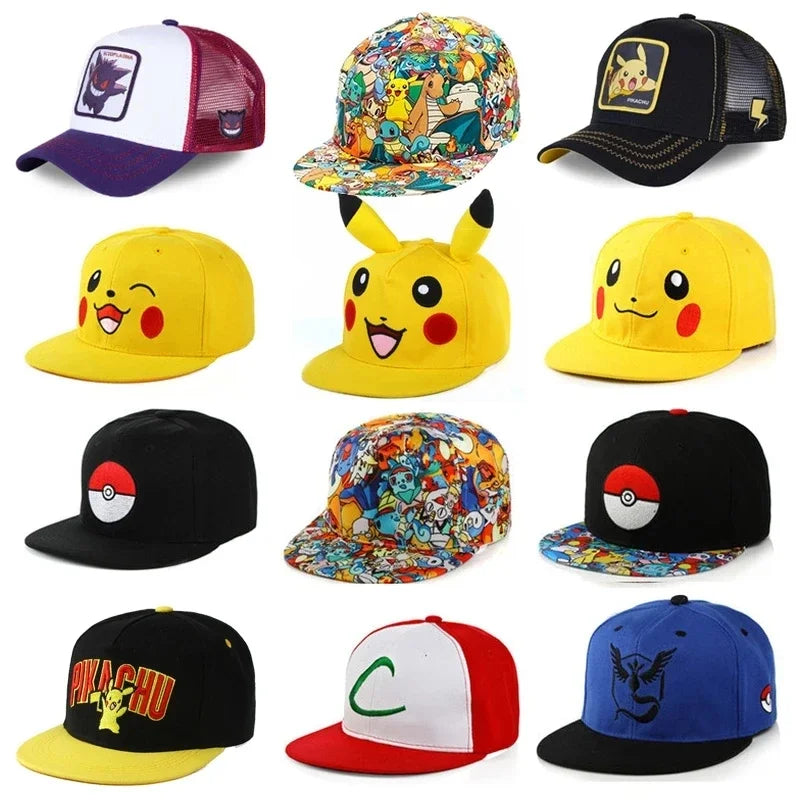 Casquette Pikachu Pokémon réglable flanelle unisexe