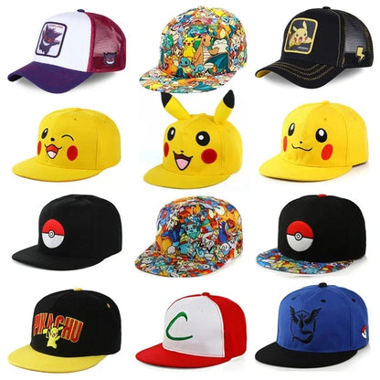 Casquette Pikachu Pokémon réglable flanelle unisexe