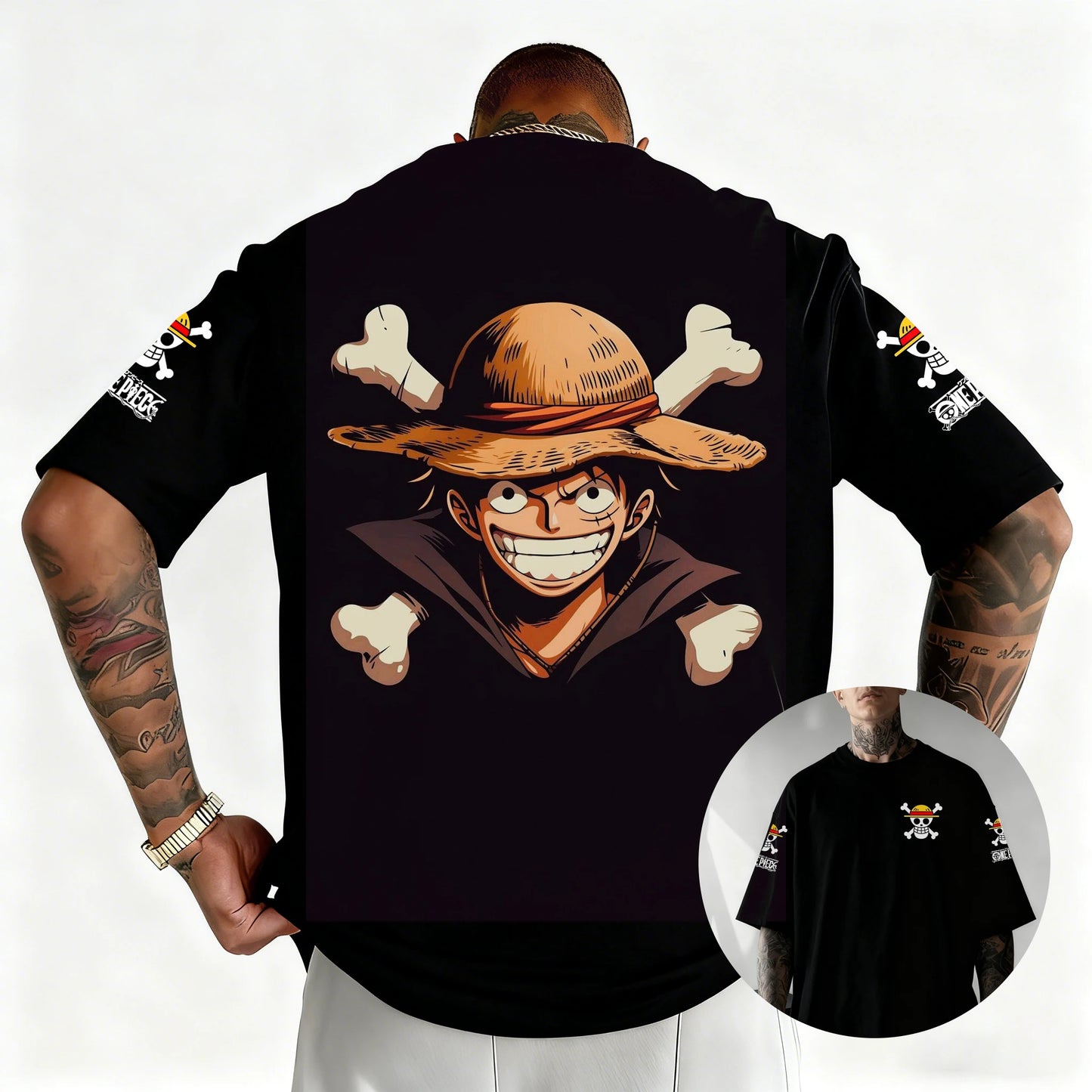 T-shirt One Piece Zoro Luffy enfant manches