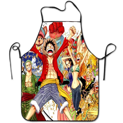 Tablier One Piece Luffy cuisine unisexe imprimé
