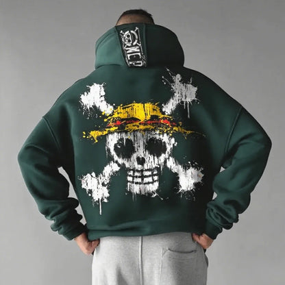 Sweat à capuche One Piece oversize