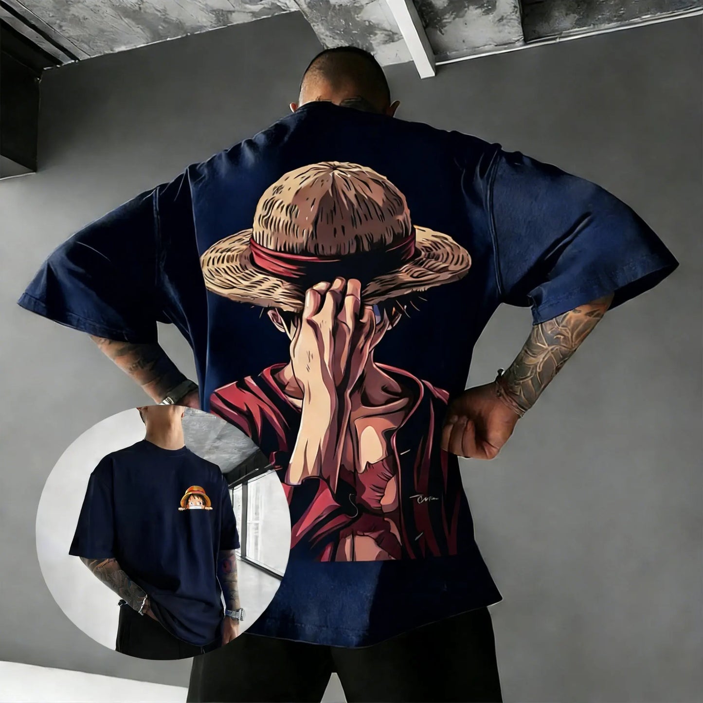 One Piece Luffy Oversized Anime T-Shirt