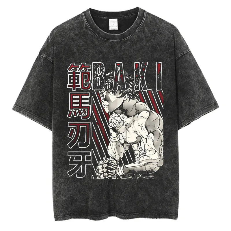 T-shirt Baki Hanma coton vintage