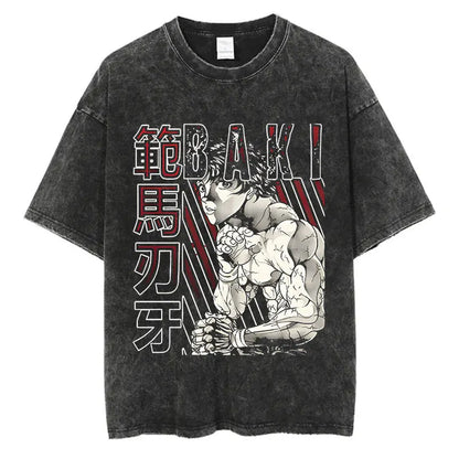 T-shirt Baki Hanma coton vintage