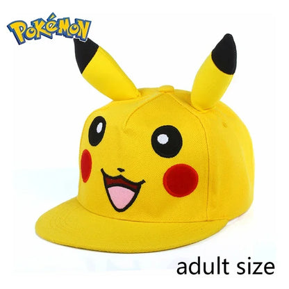 Casquette Pikachu Pokémon réglable flanelle unisexe