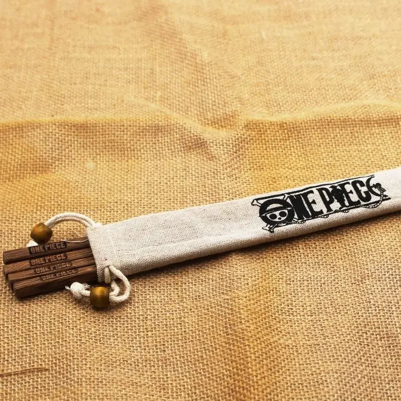 Baguettes One Piece bois réutilisables antidérapantes set