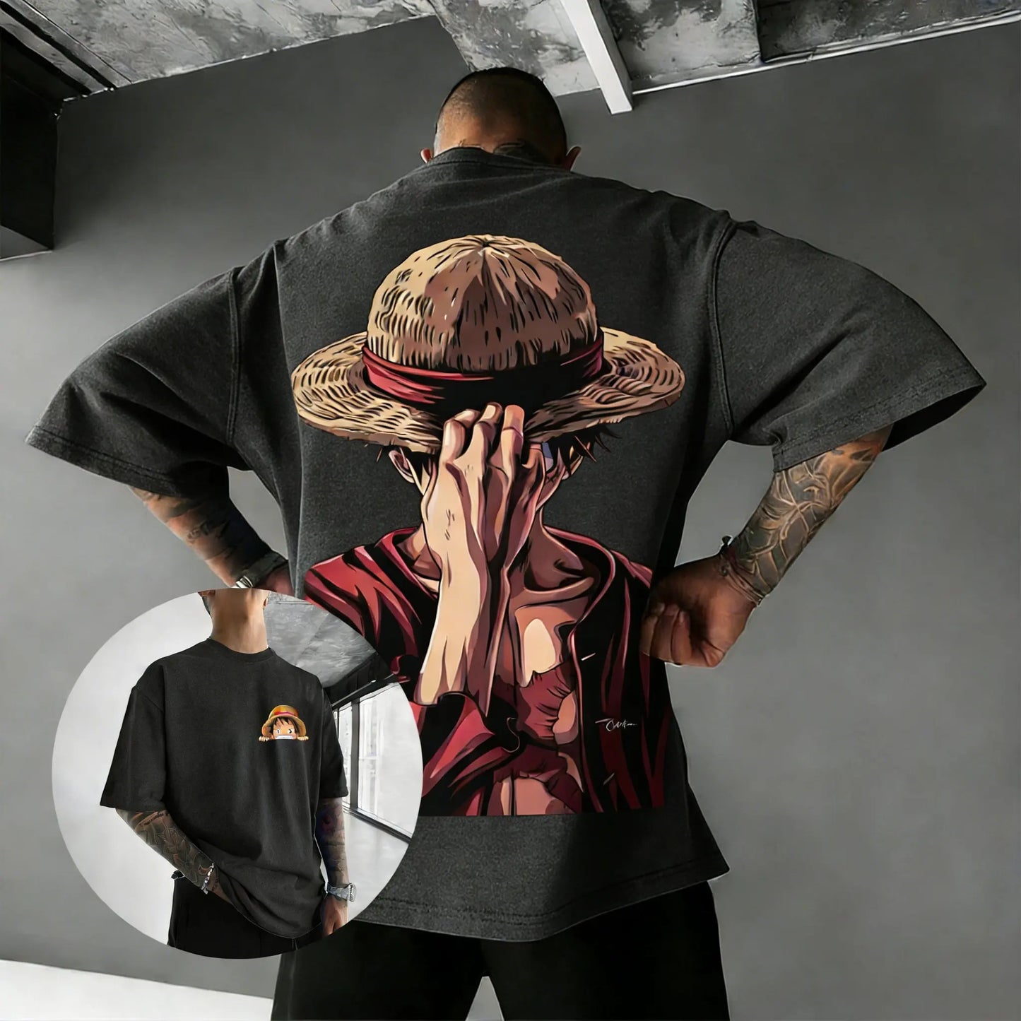 One Piece Luffy Oversized Anime T-Shirt