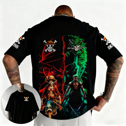 T-shirt One Piece Zoro Luffy enfant manches