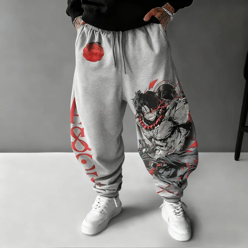 One Piece Ace Anime Sweatpants